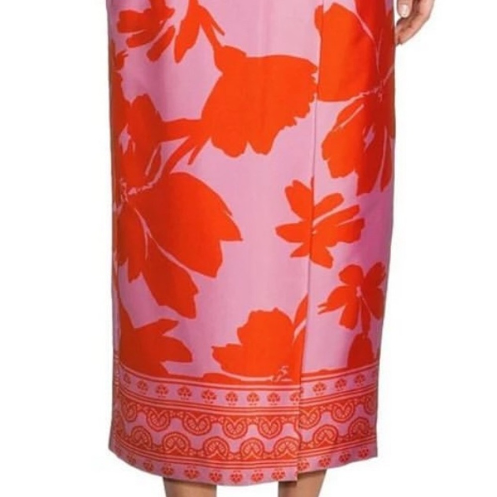 Antonio Melani, wrap skirt, floral pink and orange, size 4. Worn once